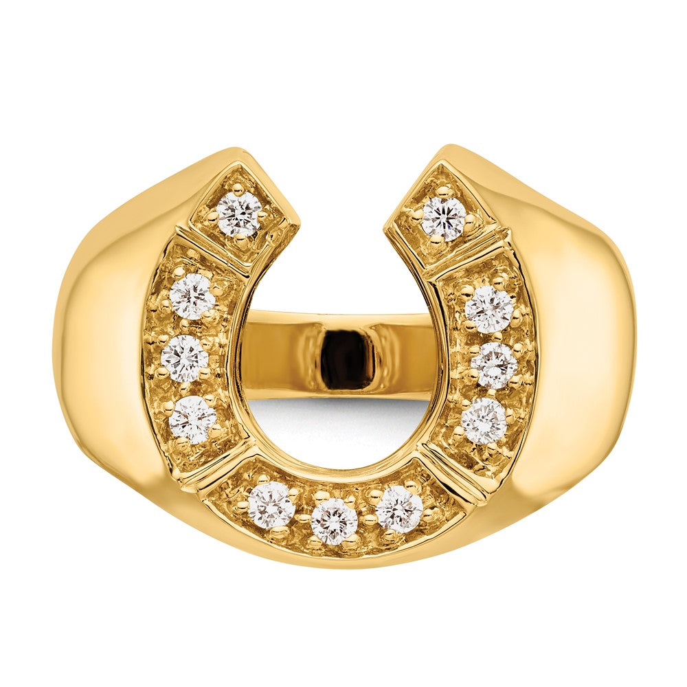 14k A Diamond men's ring