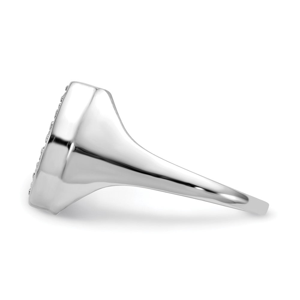 14k White Gold AA Diamond men's ring