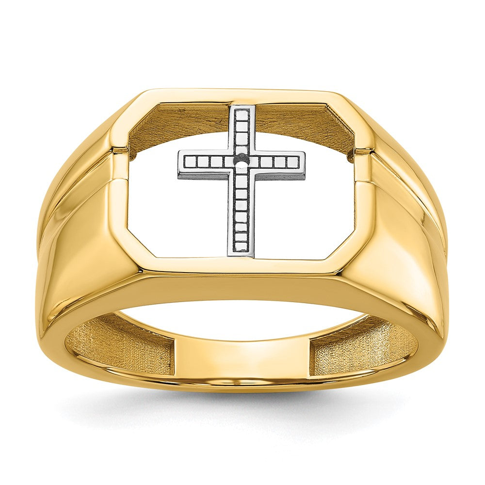 Solid;Casted;Diamond-cut;Polished;14k Yellow gold;Open back;Avail. in 10k yellow gold;Avail. in 18k yellow gold;Avail. in 14k white gold;Avail. in platinum;Not engraveable;Sizing 2-3 weeks;Avail. in 10k white gold;Avail. in 18k white gold;Mens