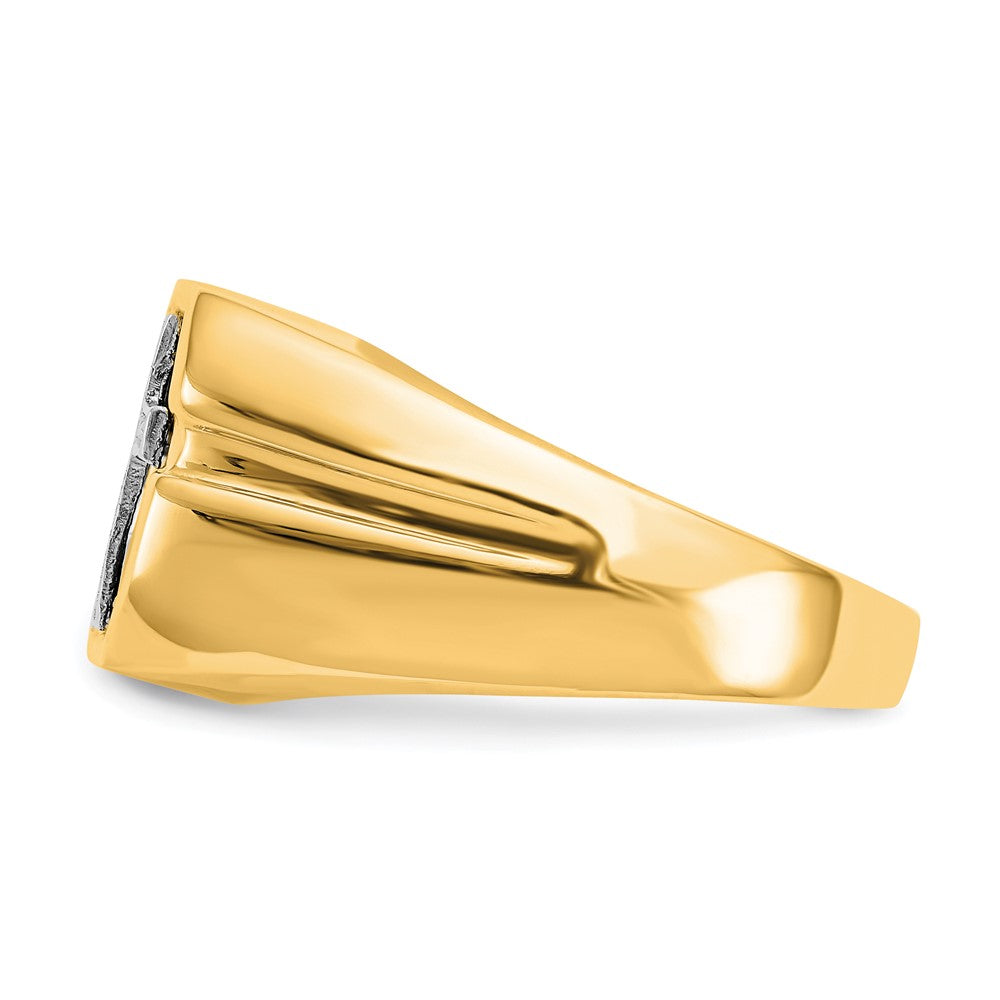 14k A Diamond men's ring