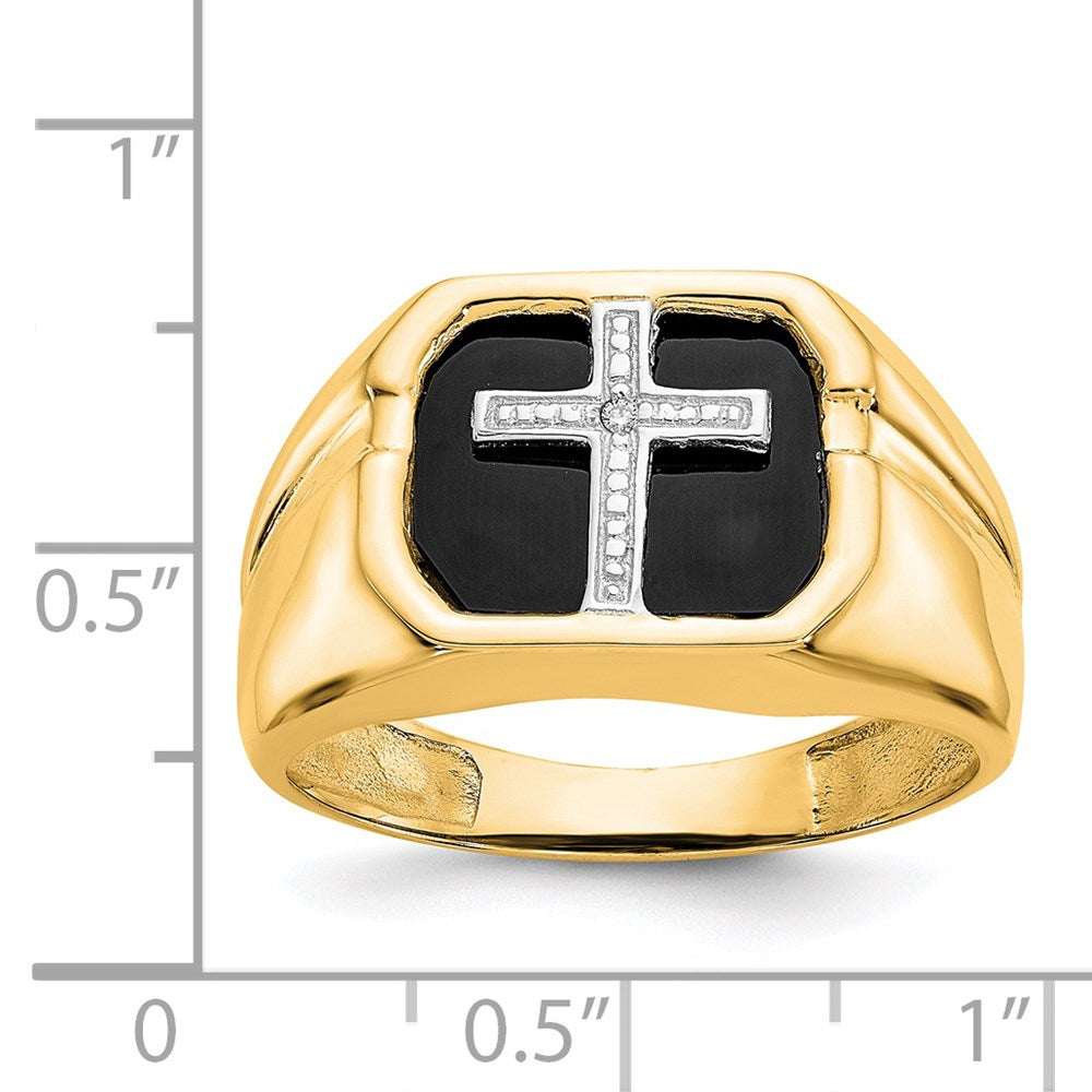 14k A Diamond men's ring