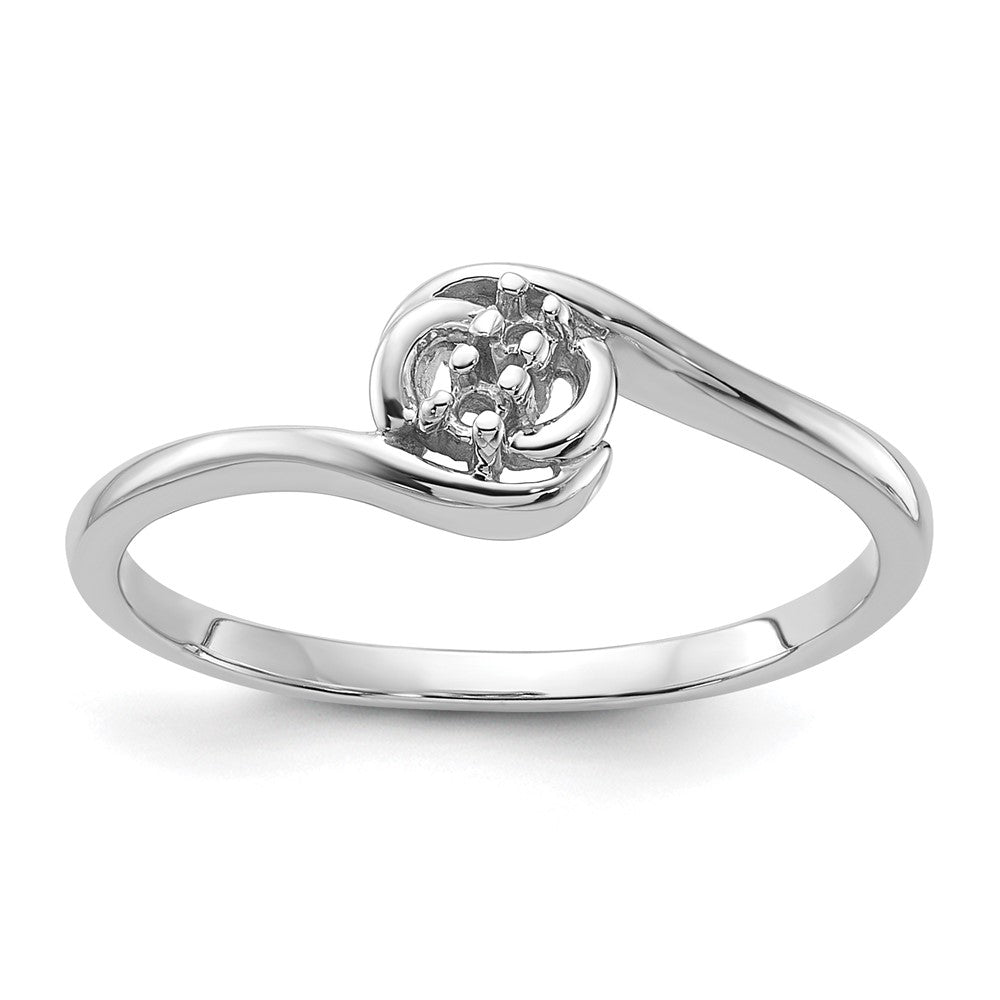 Casted;Polished;14K White gold;Avail. in 10k yellow gold;Avail. in 18k yellow gold;Prong set;Avail. in 18k white gold