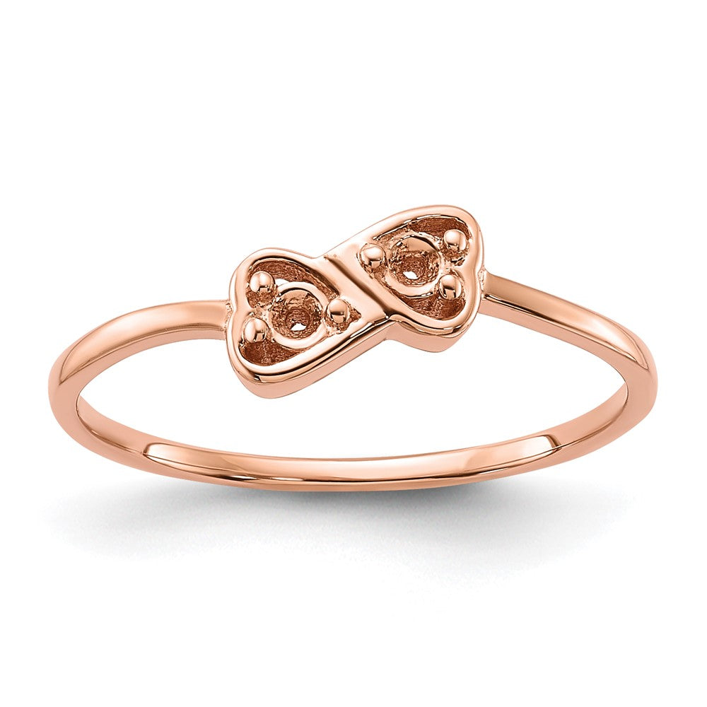 Casted;Polished;14k Rose gold;Avail. in 10k yellow gold;Avail. in 18k yellow gold;Avail. in 18k white gold