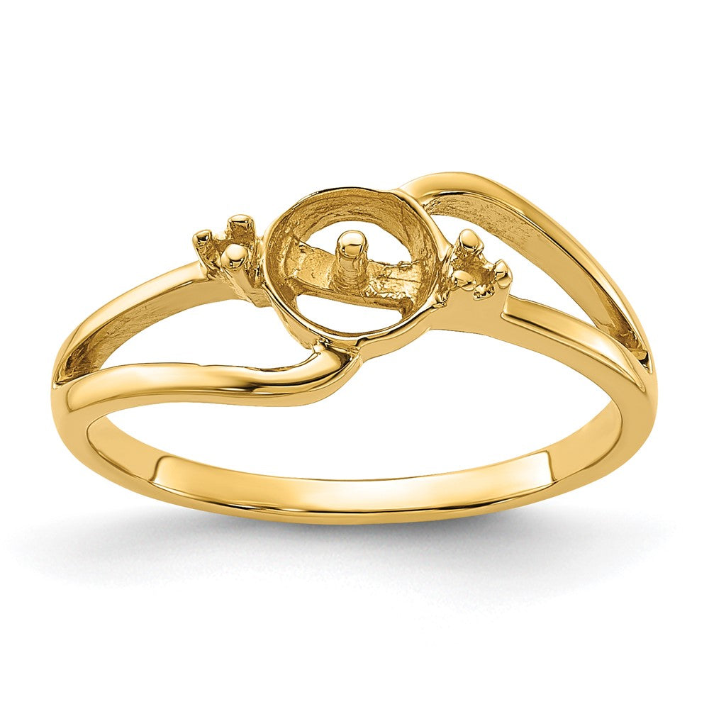Casted;Polished;14k Yellow gold;Avail. in 10k yellow gold;Avail. in 18k yellow gold;Prong set;Avail. in 18k white gold
