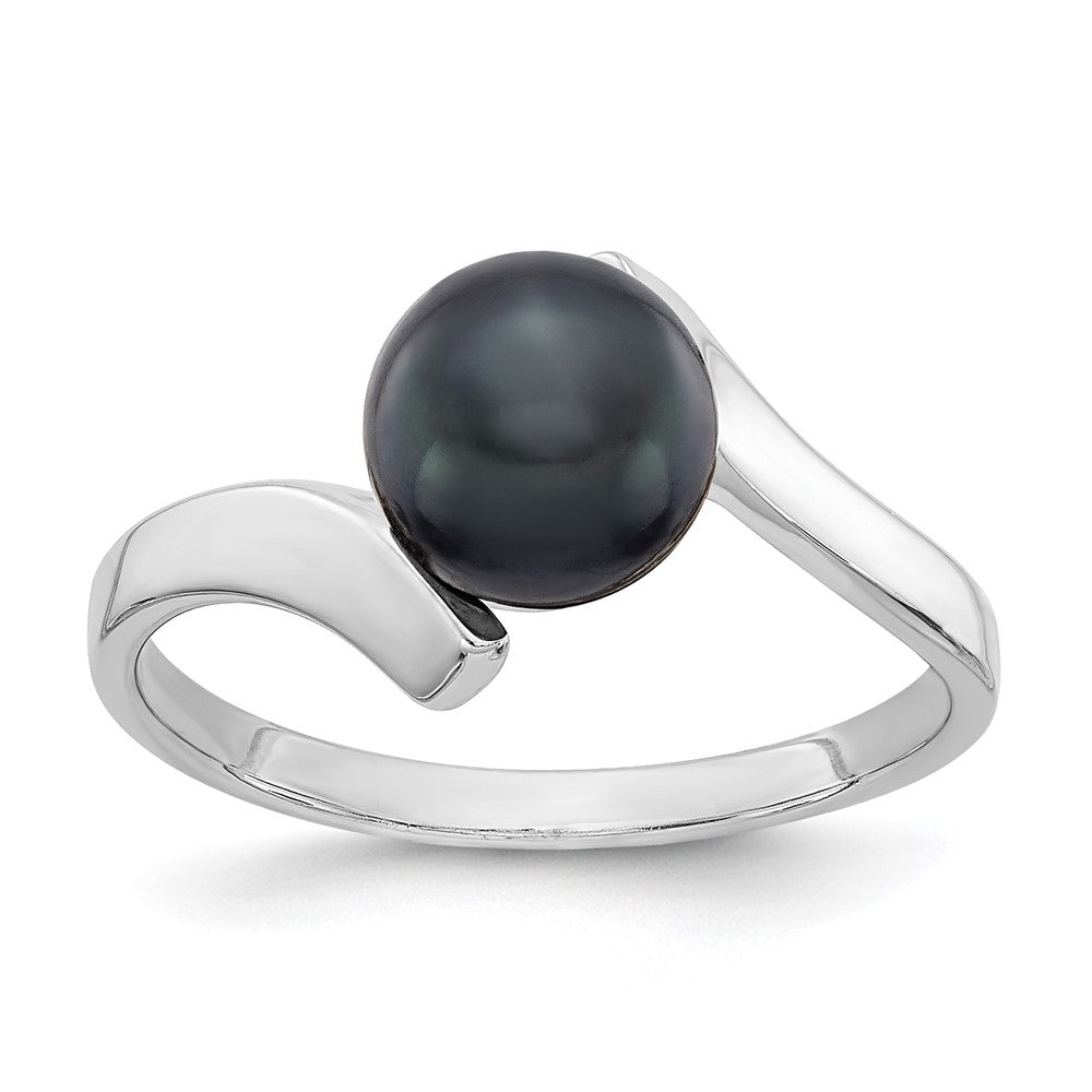 Casted;Polished;14K White gold;Avail. in 10k yellow gold;Avail. in 18k yellow gold;Avail. in 18k white gold;Black cultured pearl