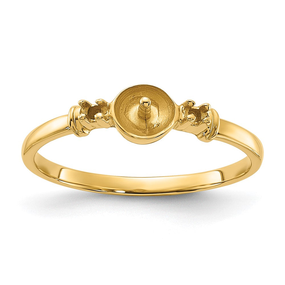 Casted;Polished;14k Yellow gold;Avail. in 10k yellow gold;Avail. in 18k yellow gold;Prong set;Avail. in 18k white gold