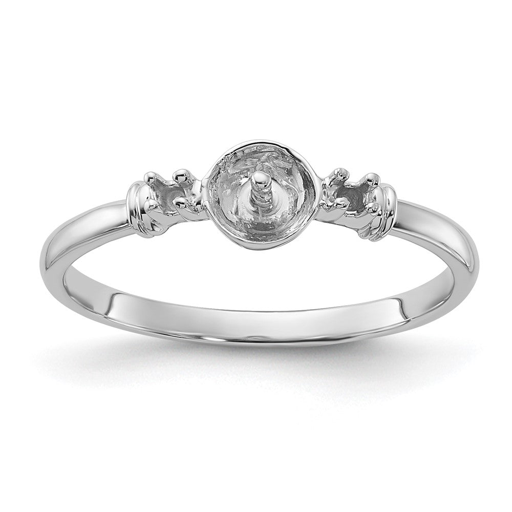 Casted;Polished;14K White gold;Avail. in 10k yellow gold;Avail. in 18k yellow gold;Prong set;Avail. in 18k white gold