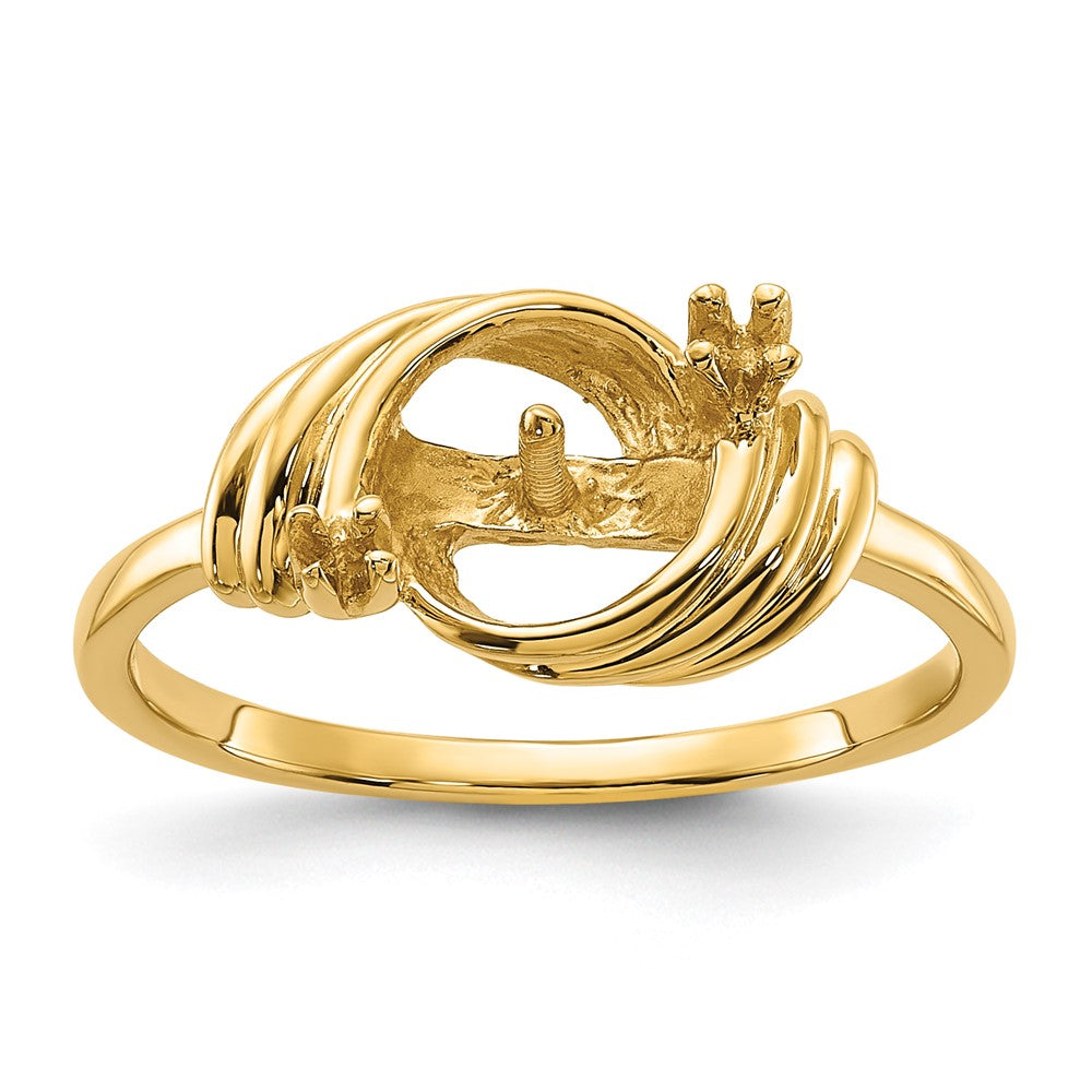 Casted;Polished;14k Yellow gold;Avail. in 10k yellow gold;Avail. in 18k yellow gold;Prong set;Avail. in 18k white gold