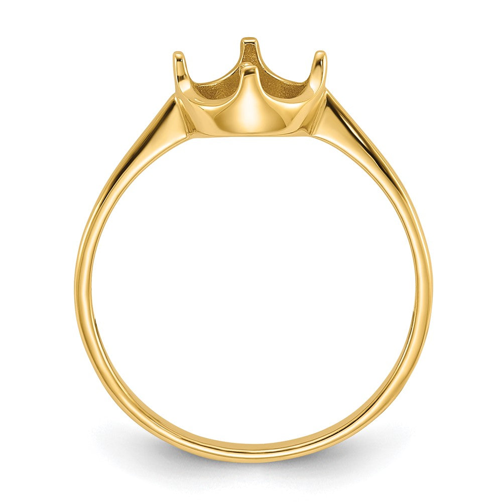14k Polished Pearl Ring Mounting