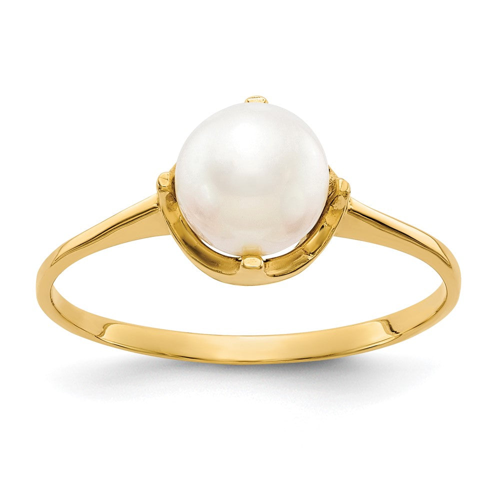 Casted;Polished;14k Yellow gold;Freshwater cultured pearl;Avail. in 10k yellow gold;Avail. in 18k yellow gold;Avail. in 18k white gold