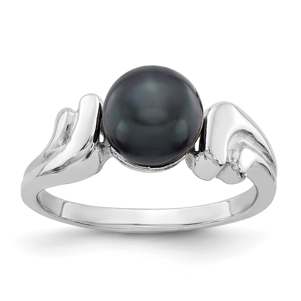 Casted;Polished;14K White gold;Avail. in 10k yellow gold;Avail. in 18k yellow gold;Avail. in 14k yellow gold;Avail. in 18k white gold;Black cultured pearl