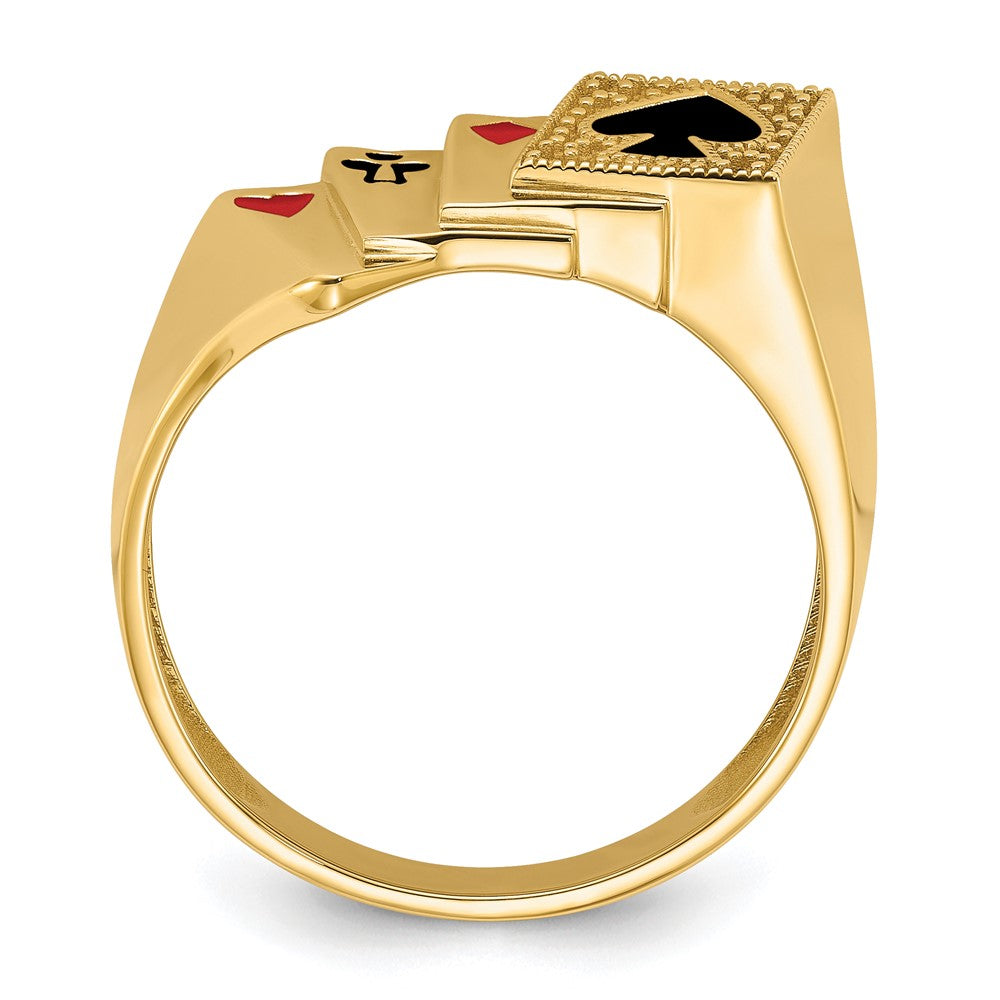 14k Poker Ring Mounting