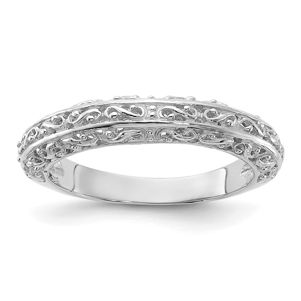 Casted;Polished;14K White gold;Avail. in 10k yellow gold;Avail. in 18k yellow gold;Avail. in 14k yellow gold;Avail. in platinum;Filigree;Avail. in 18k white gold