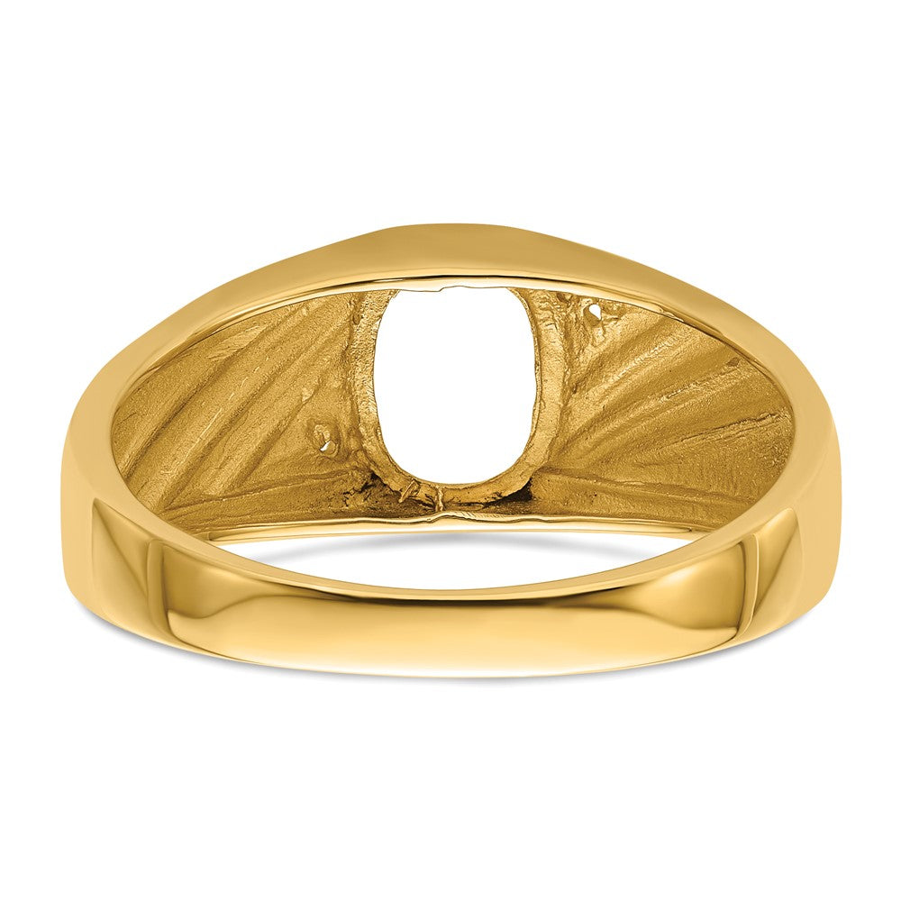 14k Mens Diamond and Onyx Ring Mounting