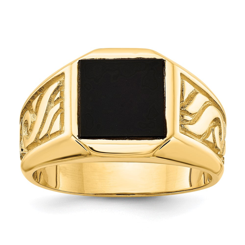 Casted;Polished;14k Yellow gold;Open back;Avail. in 10k yellow gold;Avail. in 18k yellow gold;Not engraveable;Sizing 2-3 weeks;Avail. in 18k white gold