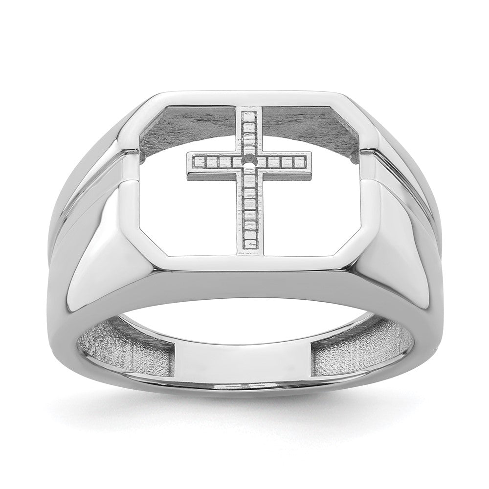 Solid;Polished;14K White gold;Open back;Avail. in 10k yellow gold;Avail. in 18k yellow gold;Avail. in platinum;Not engraveable;Avail. in 10k white gold;Avail. in 18k white gold