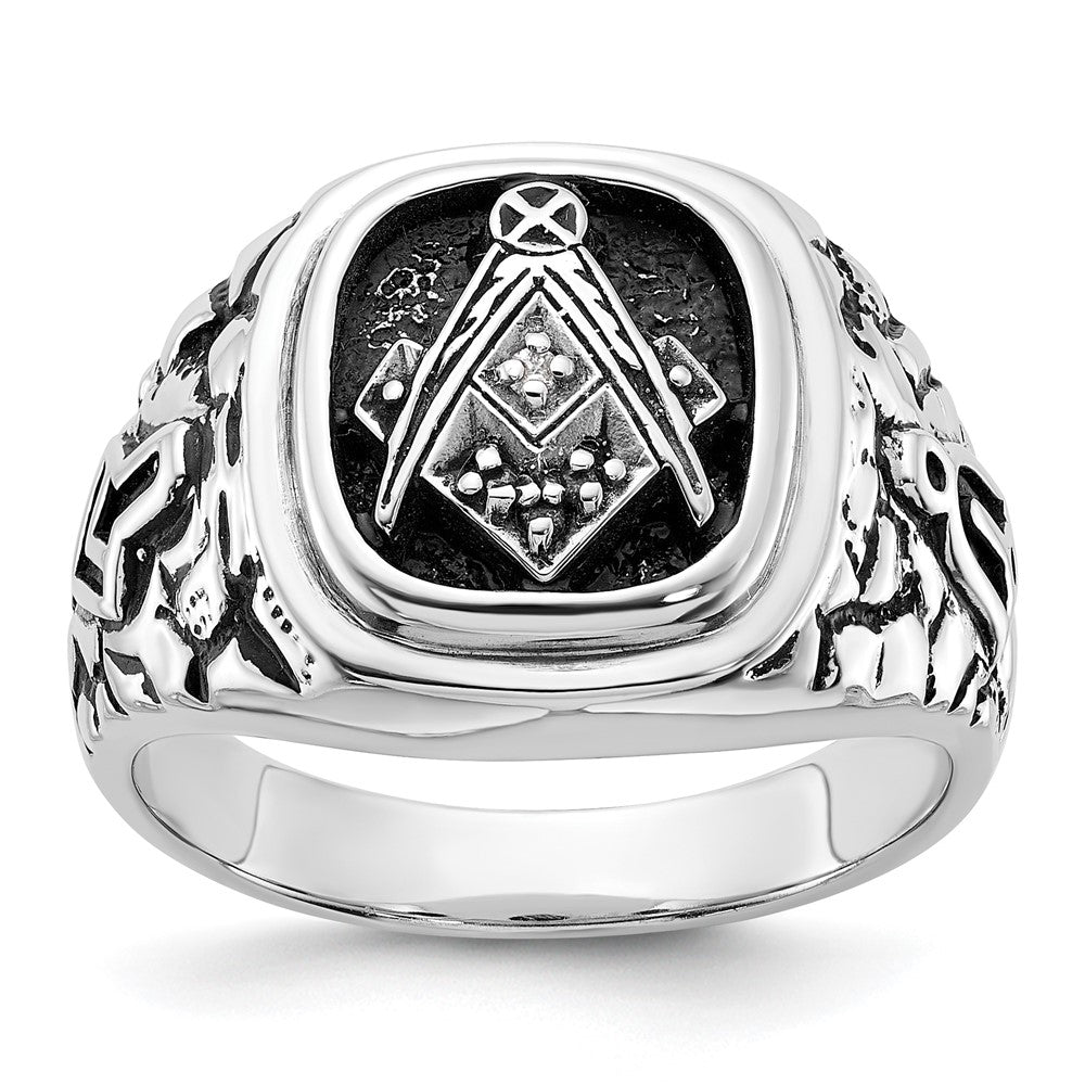 14K White gold;Closed back;Enamel;Diamond;Avail. in 10k yellow gold;Avail. in 18k yellow gold;Avail. in platinum;Not engraveable;Prong set;Avail. in 10k white gold;Avail. in 18k white gold;AA quality;Mens