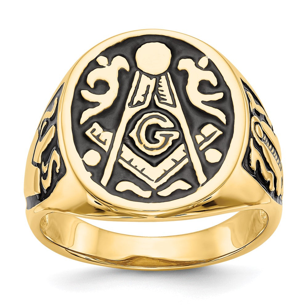 14k Yellow gold;Open back;Enamel;Avail. in 10k yellow gold;Avail. in 18k yellow gold;Avail. in platinum;Not engraveable;Avail. in 10k white gold;Avail. in 18k white gold;Mens