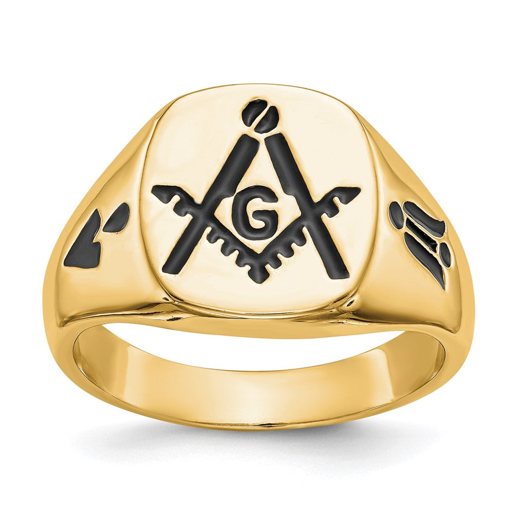 14k Yellow gold;Closed back;Enamel;Avail. in 10k yellow gold;Avail. in 18k yellow gold;Avail. in platinum;Not engraveable;Avail. in 10k white gold;Avail. in 18k white gold;Mens