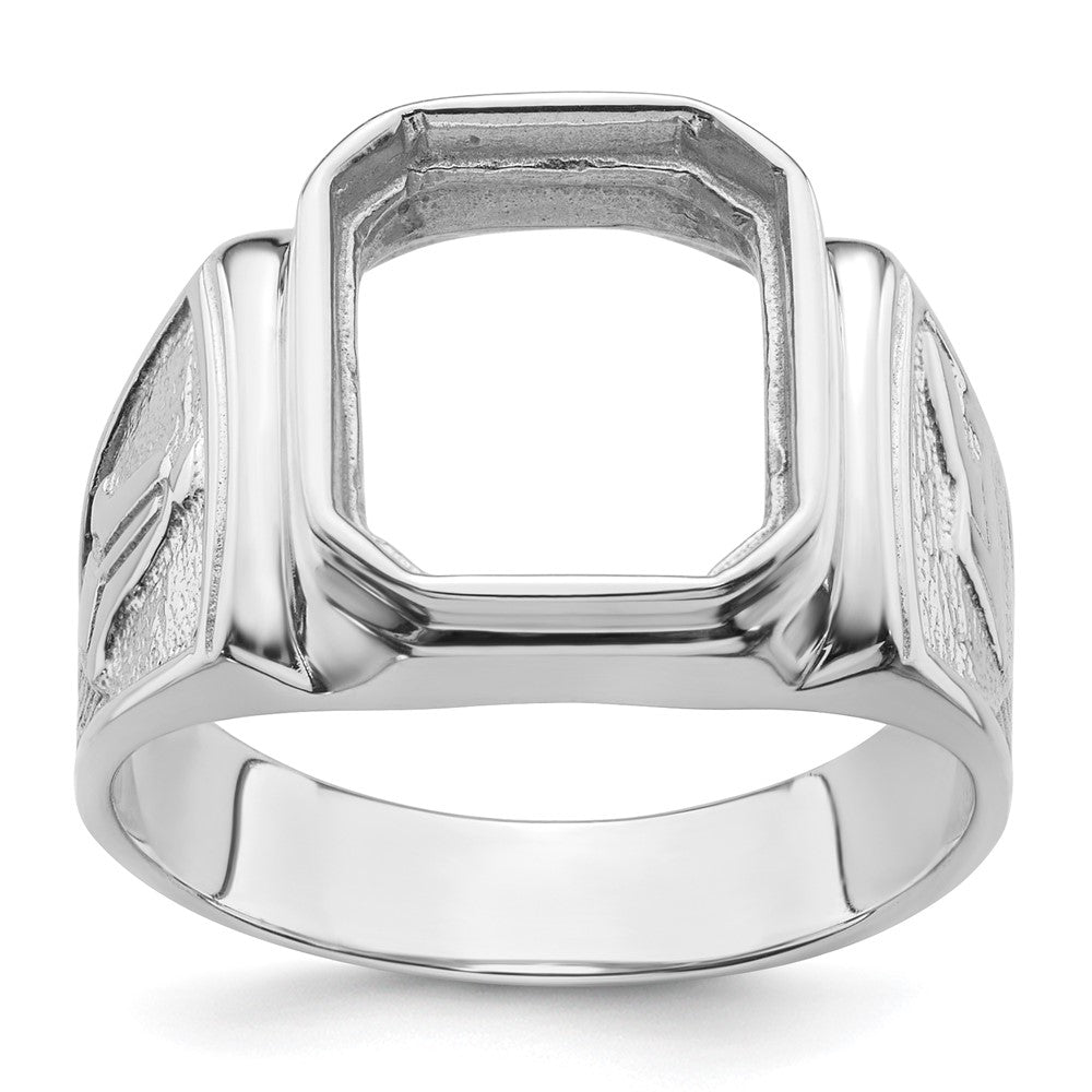 14K White gold;Open back;Avail. in 10k yellow gold;Avail. in 18k yellow gold;Avail. in 14k yellow gold;Avail. in platinum;Not engraveable;Sizing 2-3 weeks;Avail. in 10k white gold;Avail. in 18k white gold;Mens