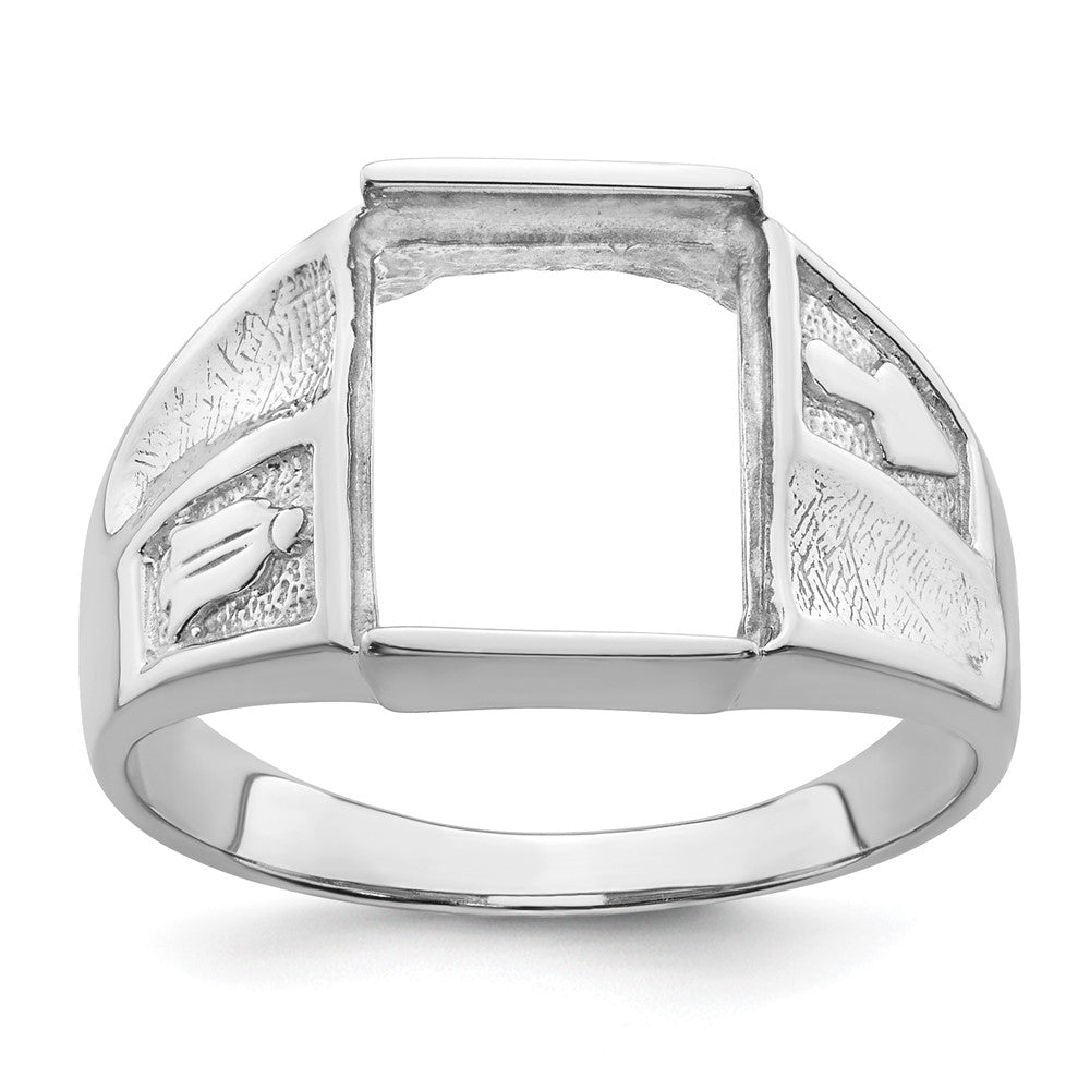 14K White gold;Open back;Avail. in 10k yellow gold;Avail. in 18k yellow gold;Avail. in 14k yellow gold;Avail. in platinum;Not engraveable;Sizing 2-3 weeks;Avail. in 10k white gold;Avail. in 18k white gold;Mens