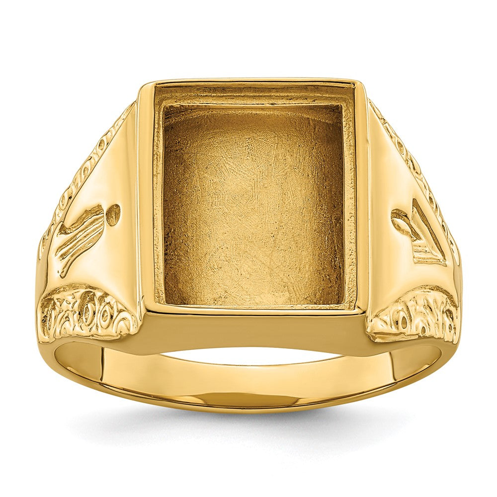 14k Yellow gold;Closed back;Avail. in 10k yellow gold;Avail. in 18k yellow gold;Avail. in 14k white gold;Avail. in platinum;Not engraveable;Sizing 2-3 weeks;Avail. in 10k white gold;Avail. in 18k white gold;Mens