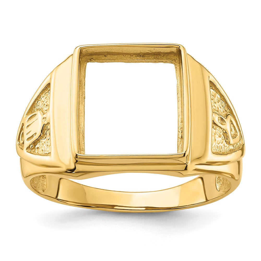 14k Yellow gold;Open back;Avail. in 10k yellow gold;Avail. in 18k yellow gold;Avail. in 14k white gold;Avail. in platinum;Not engraveable;Sizing 2-3 weeks;Avail. in 10k white gold;Avail. in 18k white gold;Mens