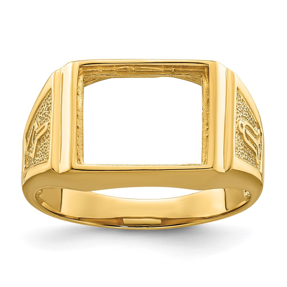 14k Yellow gold;Open back;Avail. in 10k yellow gold;Avail. in 18k yellow gold;Avail. in 14k white gold;Avail. in platinum;Not engraveable;Sizing 2-3 weeks;Avail. in 10k white gold;Avail. in 18k white gold;Mens