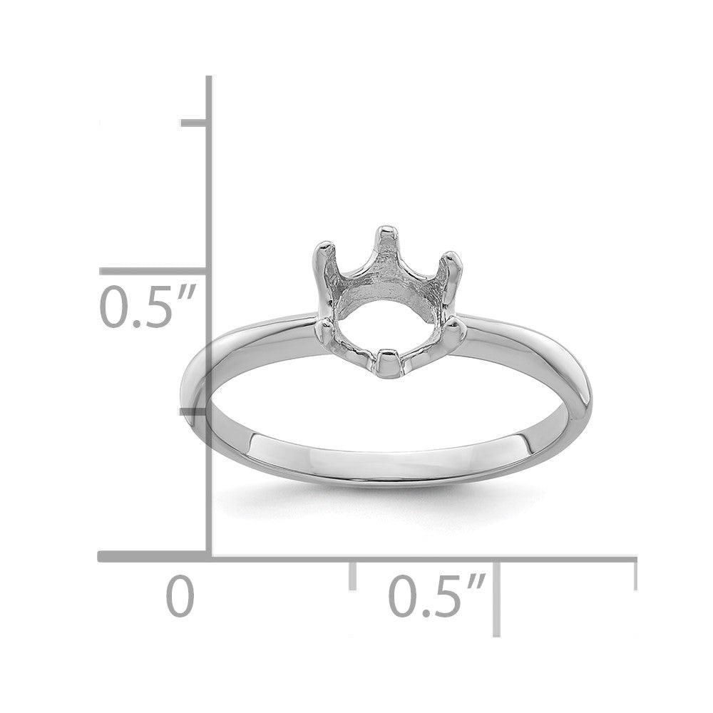 14k White Gold 5.5mm Pearl Ring Mounting
