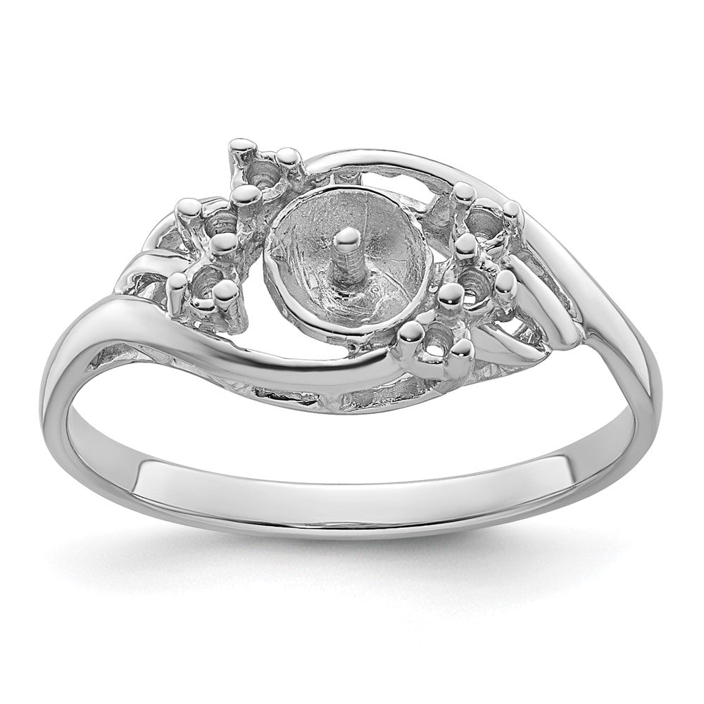 Casted;Polished;14K White gold;Avail. in 10k yellow gold;Avail. in 18k yellow gold;Avail. in 14k yellow gold;Sizing 2-3 weeks;Avail. in 18k white gold