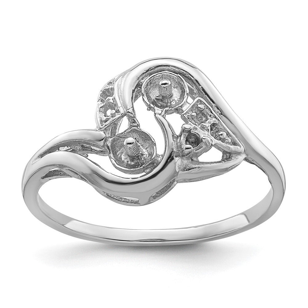 Casted;Polished;14K White gold;Avail. in 10k yellow gold;Avail. in 18k yellow gold;Avail. in 18k white gold