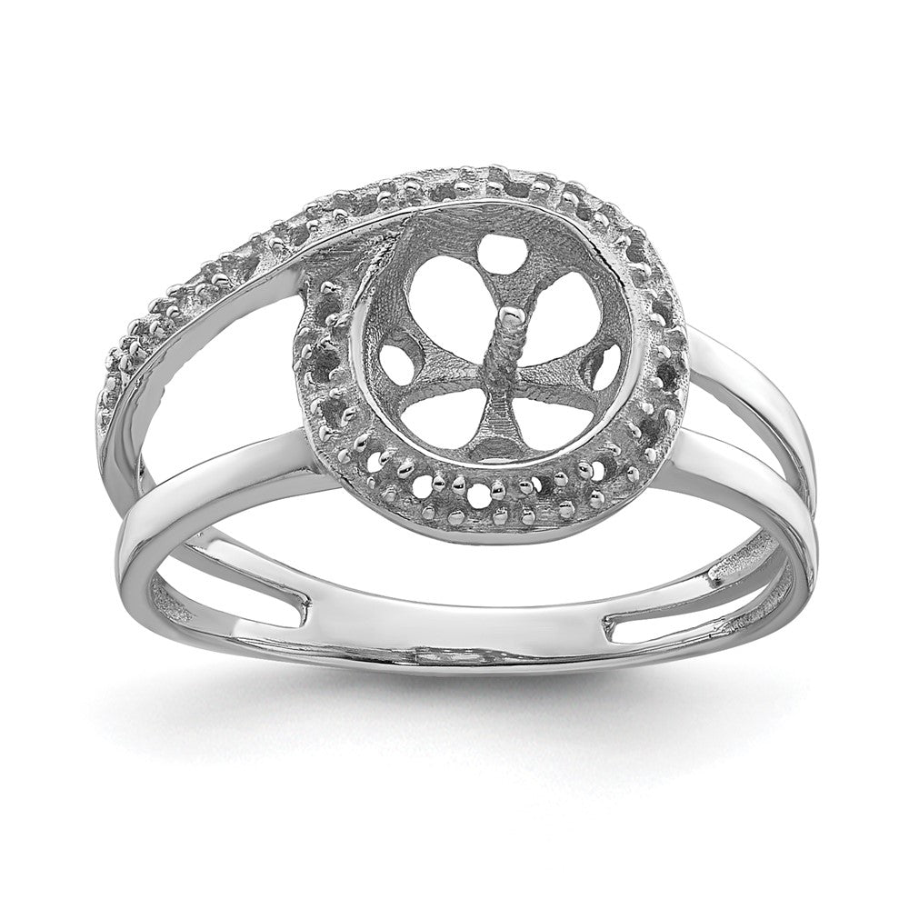 Casted;Polished;14K White gold;Avail. in 10k yellow gold;Avail. in 18k yellow gold;Avail. in platinum;Sizing 3-10 days;Avail. in 18k white gold
