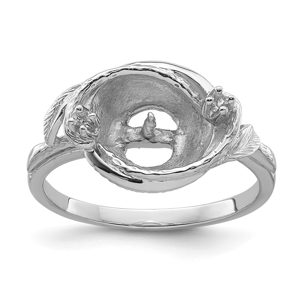 Casted;Polished;14K White gold;Avail. in 10k yellow gold;Avail. in 18k yellow gold;Filigree;Sizing 3-10 days;Avail. in 18k white gold