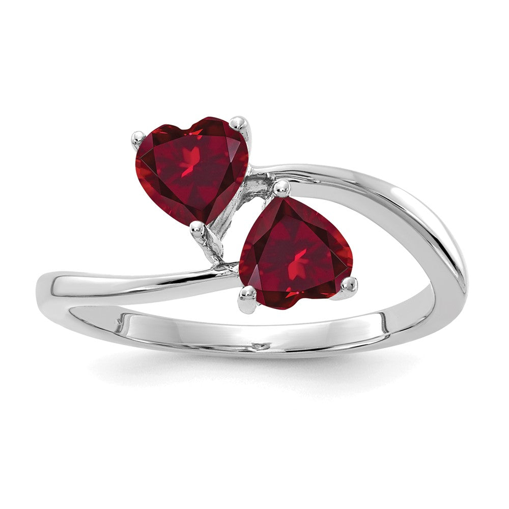 Casted;Polished;14K White gold;Created;In-house sizing;Ruby;Avail. in 10k yellow gold;Avail. in 18k yellow gold;Avail. in platinum;Avail. in 10k white gold;Avail. in 18k white gold