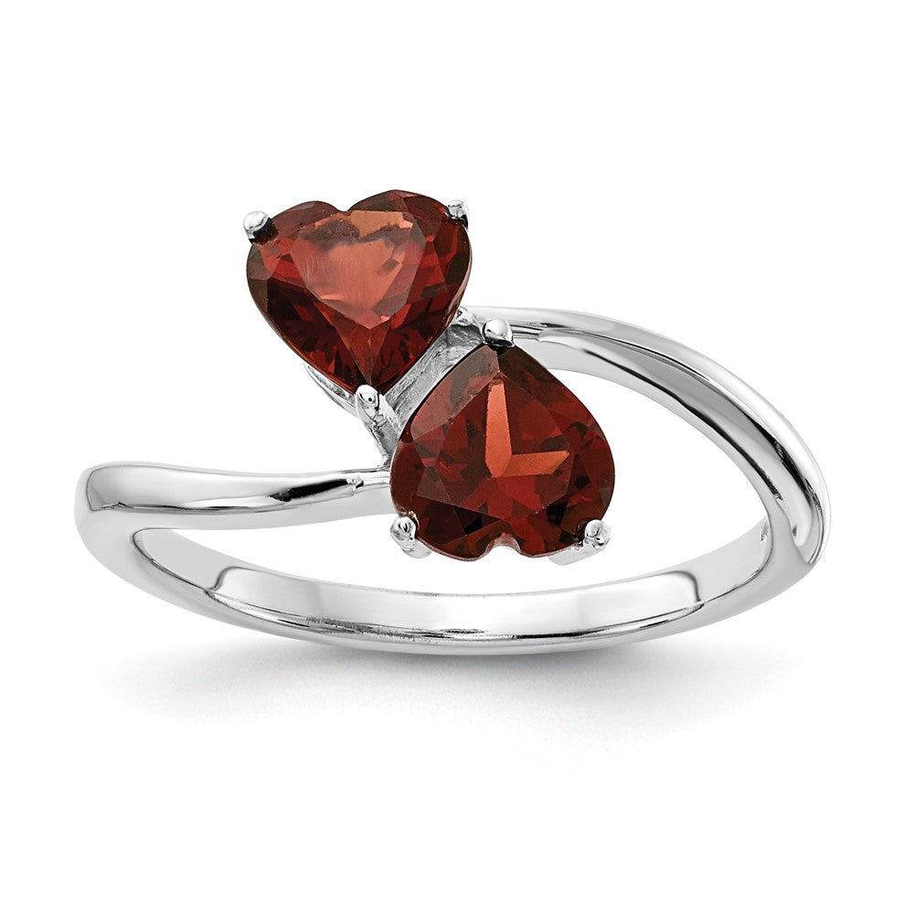 Casted;Polished;14K White gold;Genuine;In-house sizing;Garnet;Avail. in 10k yellow gold;Avail. in 18k yellow gold;Avail. in platinum;Avail. in 10k white gold;Avail. in 18k white gold
