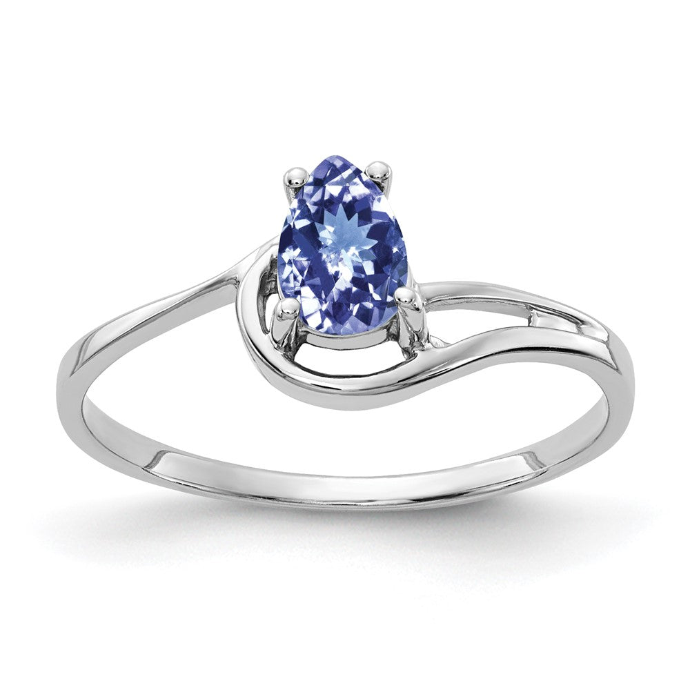 Casted;Polished;14K White gold;Genuine;In-house sizing;Tanzanite;Avail. in 10k yellow gold;Avail. in 18k yellow gold;Avail. in 14k yellow gold;Avail. in platinum;Avail. in 18k white gold