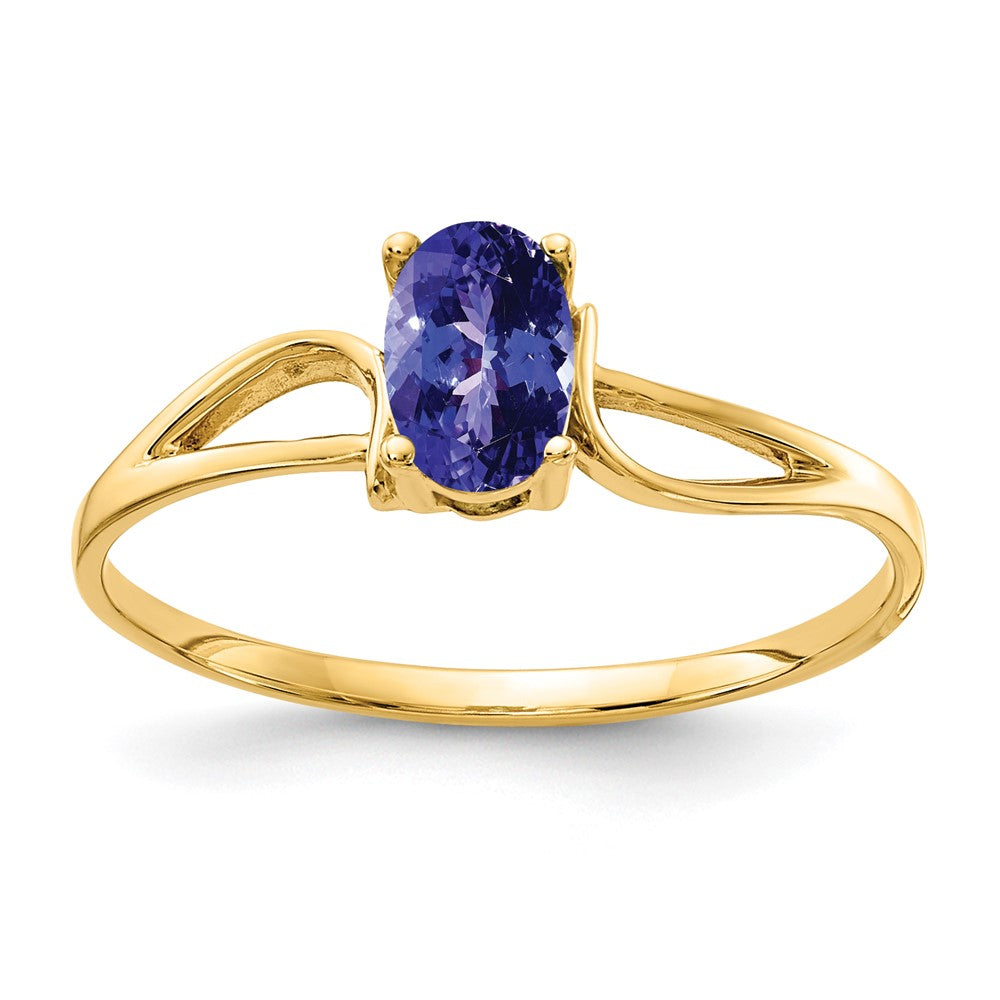 Casted;Polished;14k Yellow gold;Genuine;In-house sizing;Tanzanite;Avail. in 10k yellow gold;Avail. in 18k yellow gold;Avail. in platinum;Avail. in 18k white gold;Oval