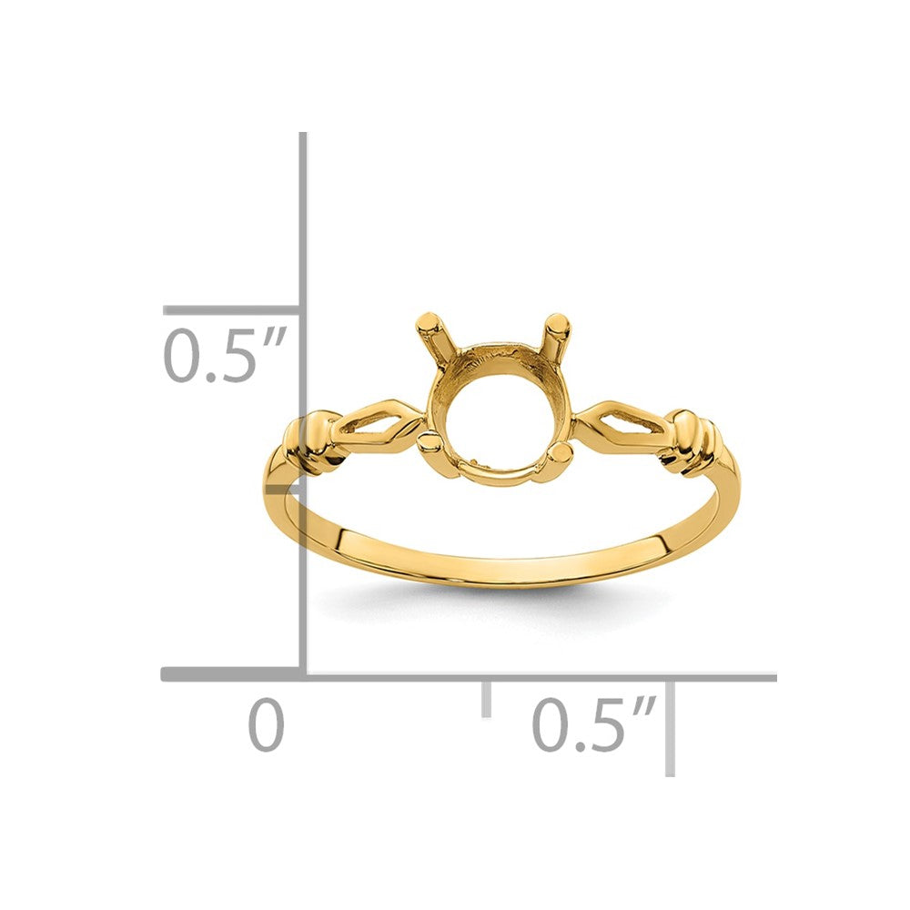 14k 7x5mm Oval Gemstone Ring Mounting