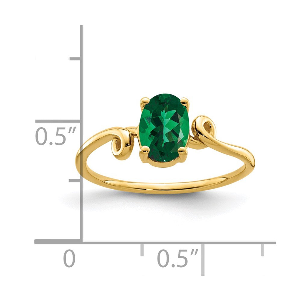 14k 7x5mm Oval Mount St. Helens ring