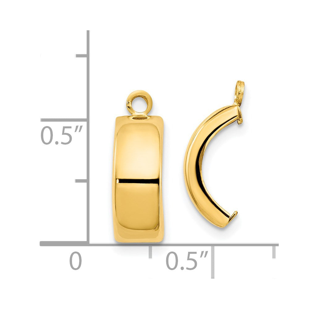 14k Polished Curved Earring Jackets