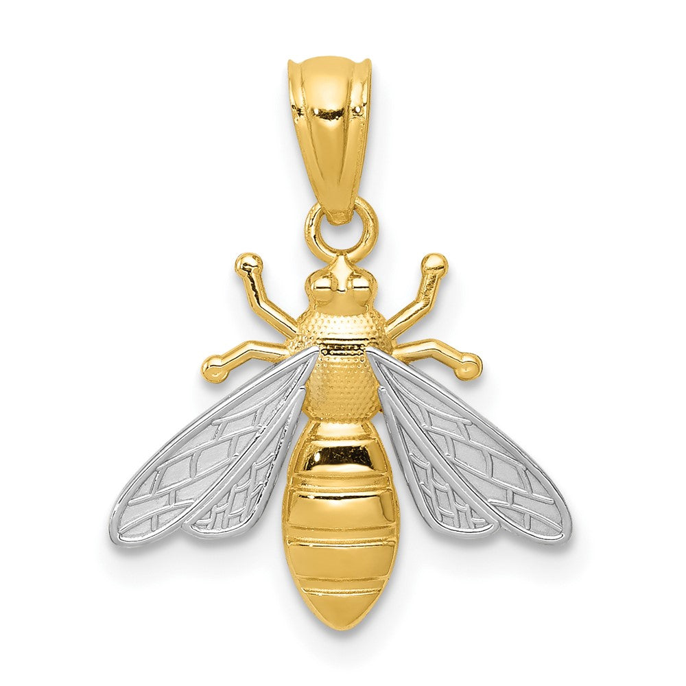 Solid;Polished;Open back;14K Yellow gold & rhodium;Textured;Textured back