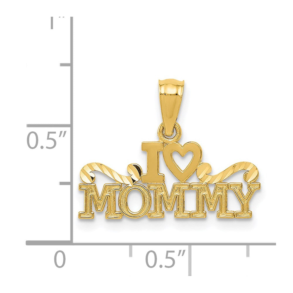 14k I HEART MOMMY Pendant