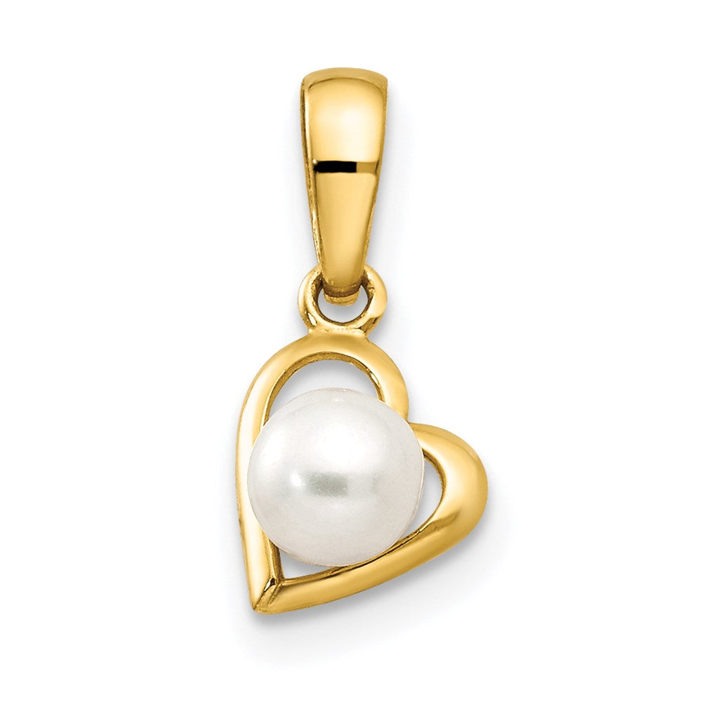 Polished;14k Yellow gold;Freshwater cultured pearl