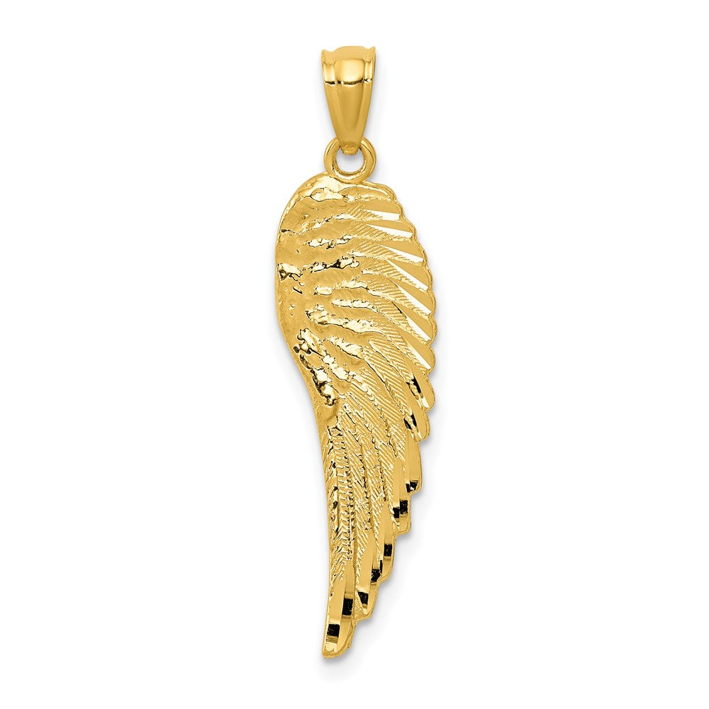 Polished;14k Yellow gold;Textured;Concave