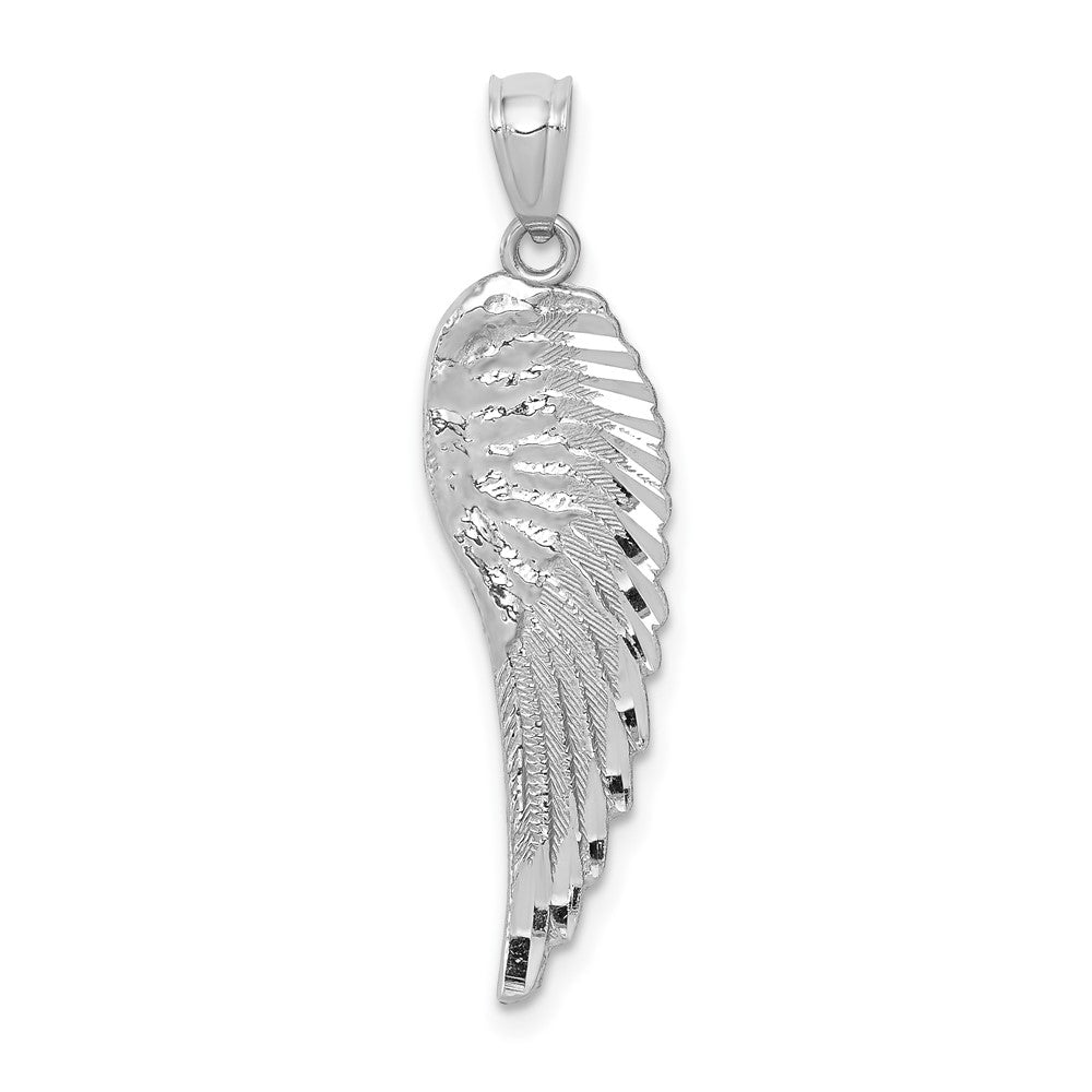 Polished;14K White gold;Textured