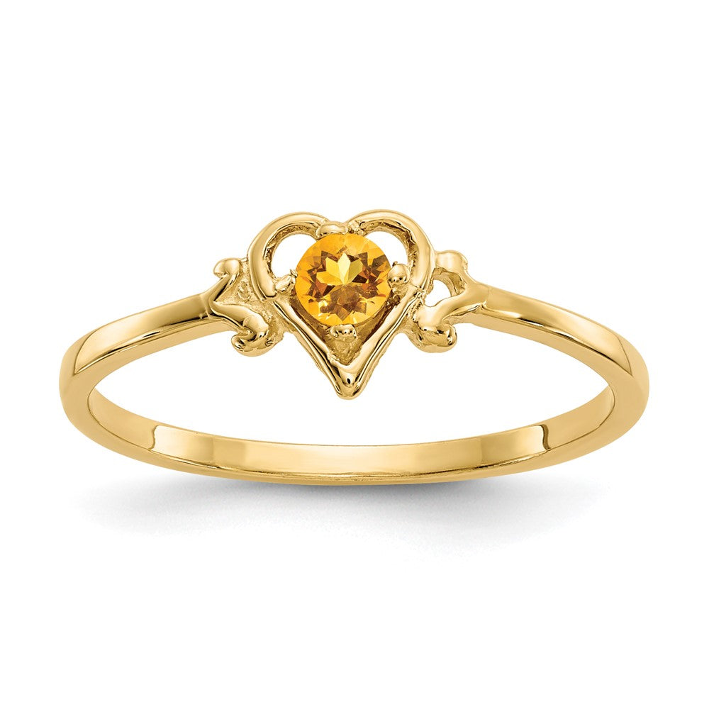 Casted;Polished;14k Yellow gold;Genuine;Citrine