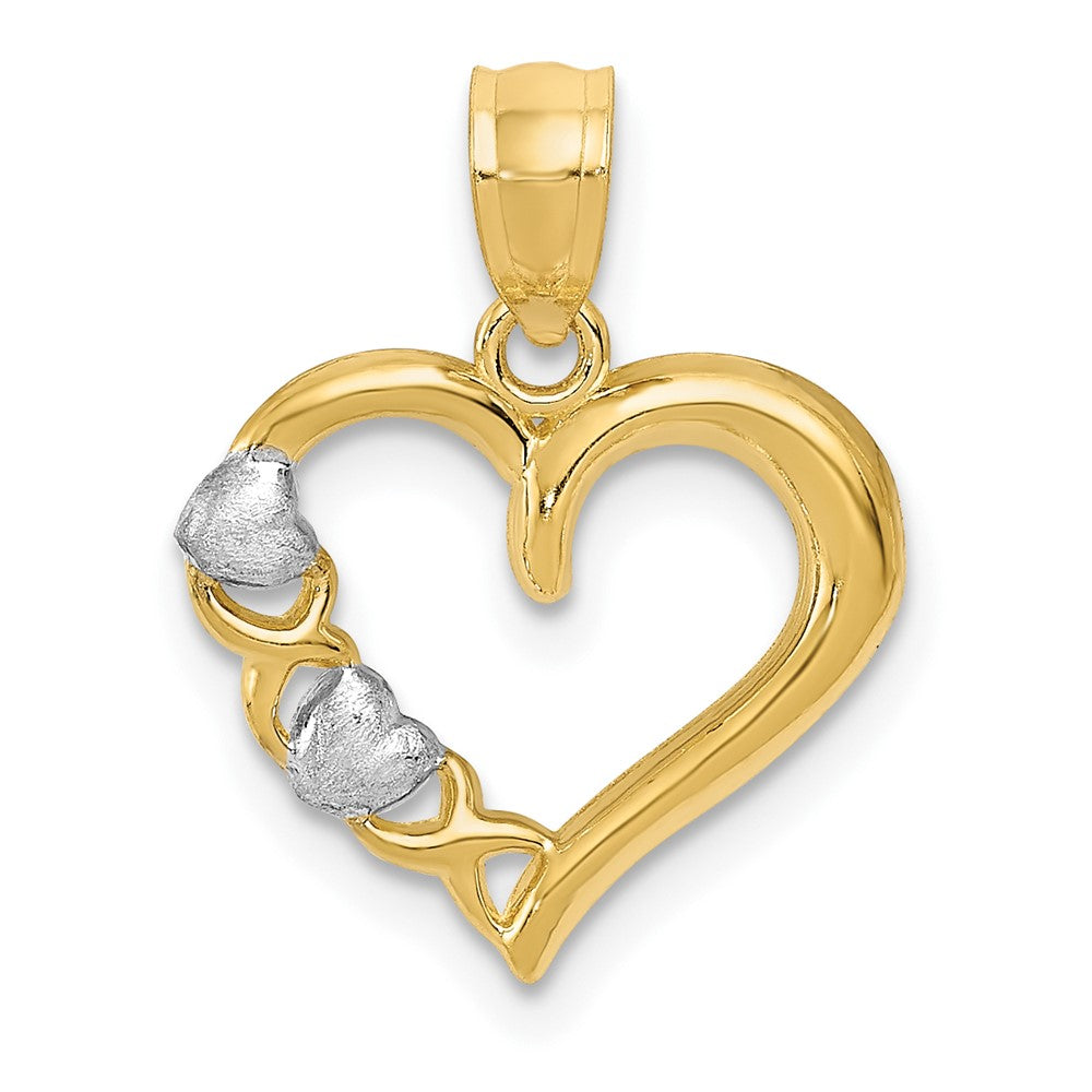 Casted;Polished;Satin;14K Yellow gold & rhodium