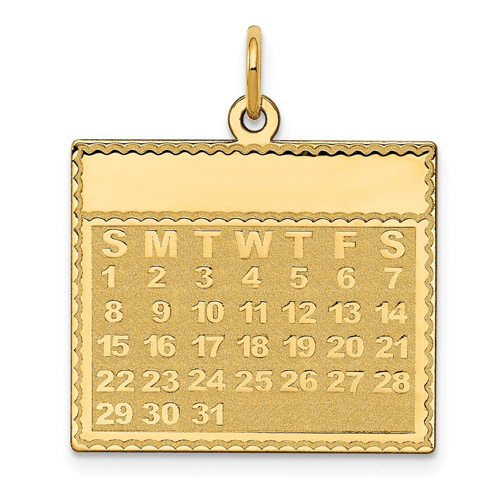 Polished;Satin;14k Yellow gold;Engravable