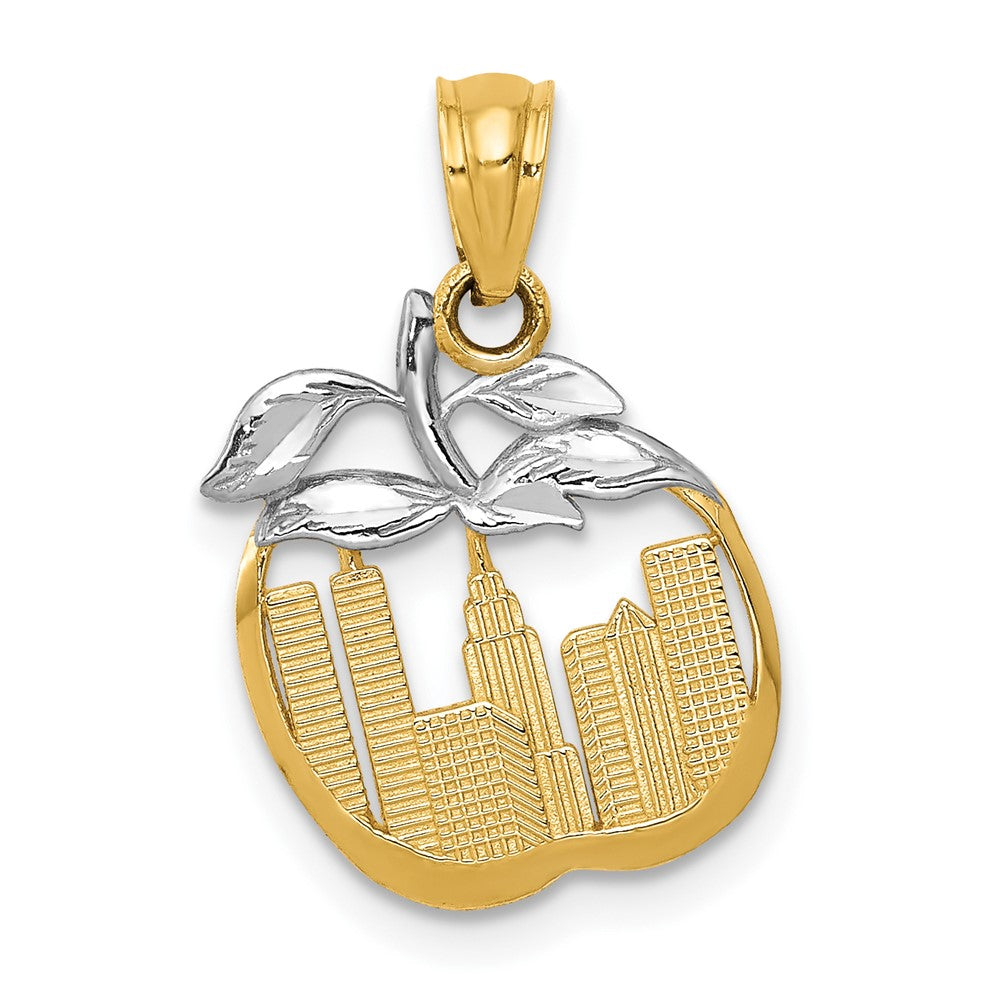 Polished;Satin;14K Yellow gold & rhodium;Textured back;Cut-out