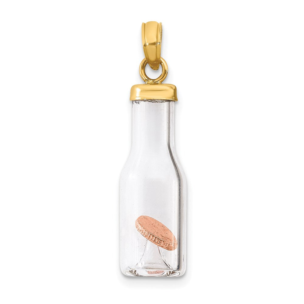 Polished;3-D;14K Two-tone;Plastic;Moveable